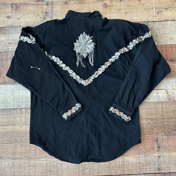 Cricket by the Creek Womens Western Rodeo Queening Long Sleeve Button Up Shirt - Picture 11 of 15